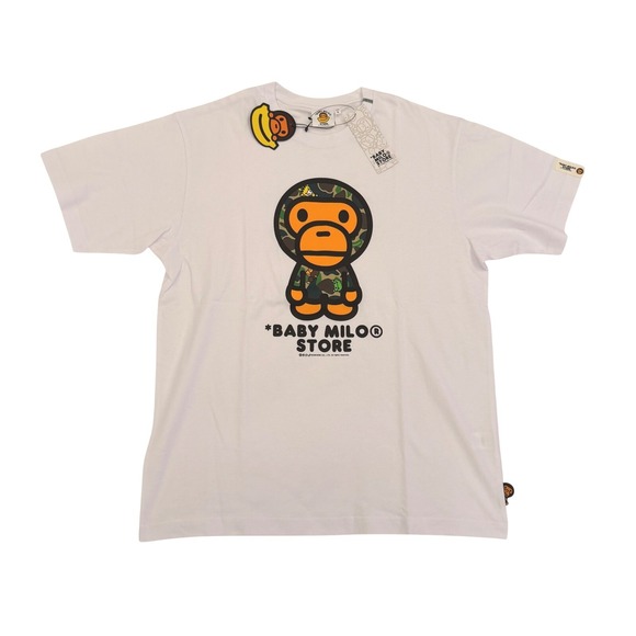 A Bathing Ape Other - NWT A Bathing Ape BAPE Baby Milo Store White Camo Graphic T-Shirt Mens Large
